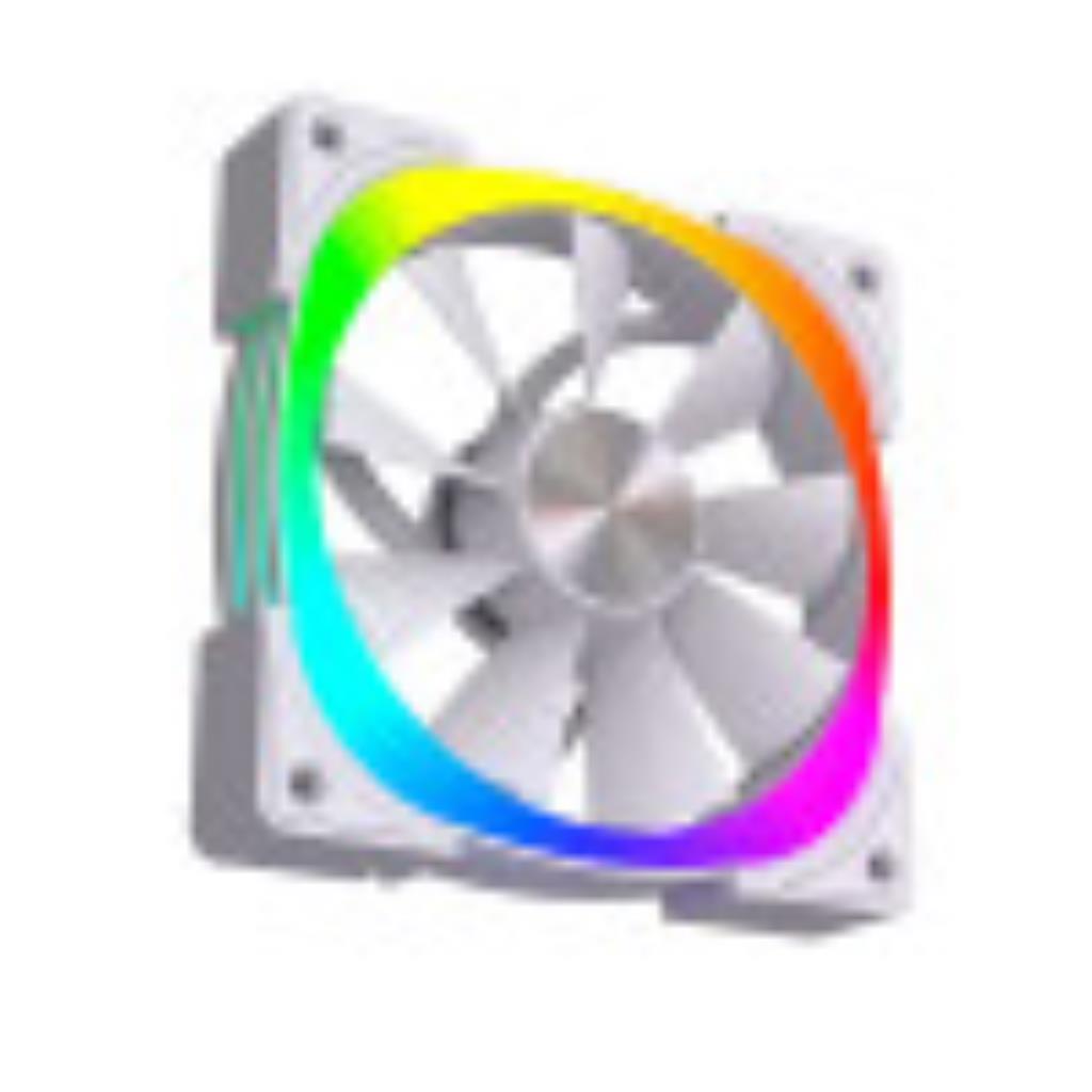 KIT 3 FANS BRANCO CONTROLAVEL K04ARGB LED ARGB 120MM BLUECASE - BOX / CONECTOR 5V PLACA-MAE / SATA