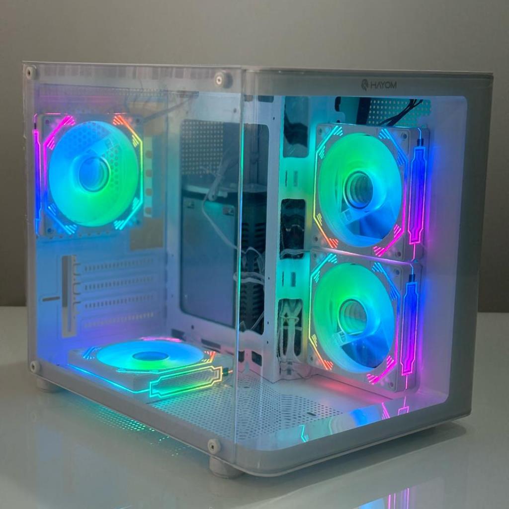GABINETE GAMER BRANCO - GB1791 - 4 FANS CONTROLAVEIS