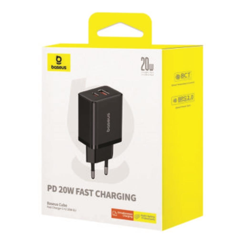 BASEUS FONTE 20W 2 ENTRADA PRETO