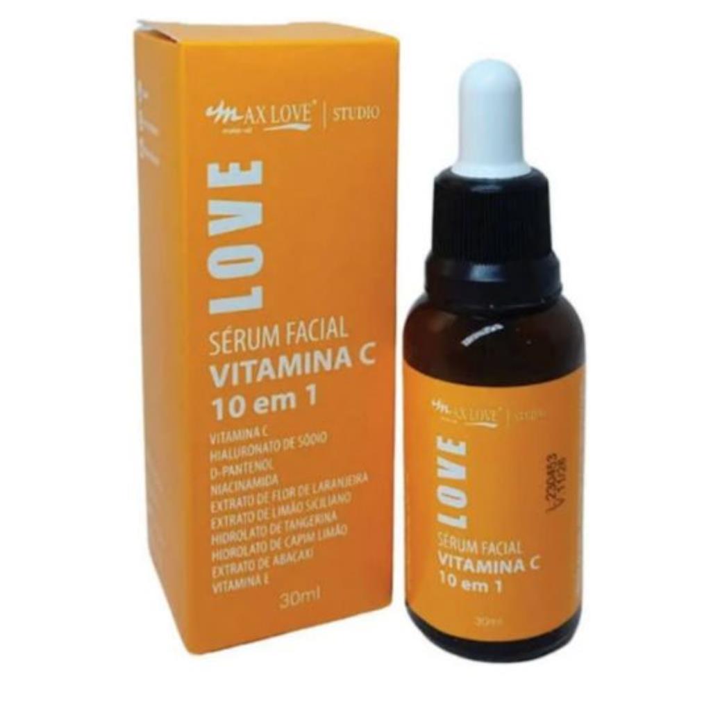 SERUM FACIAL VITAMINA C 10 EM 1 MAX LOVE 30ML