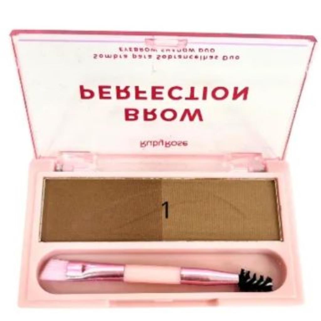 DUO DE SOMBRAS PARA SOBRANCELHAS BROW PERFECTION COR 01 E 02 RUBY ROSE 4G