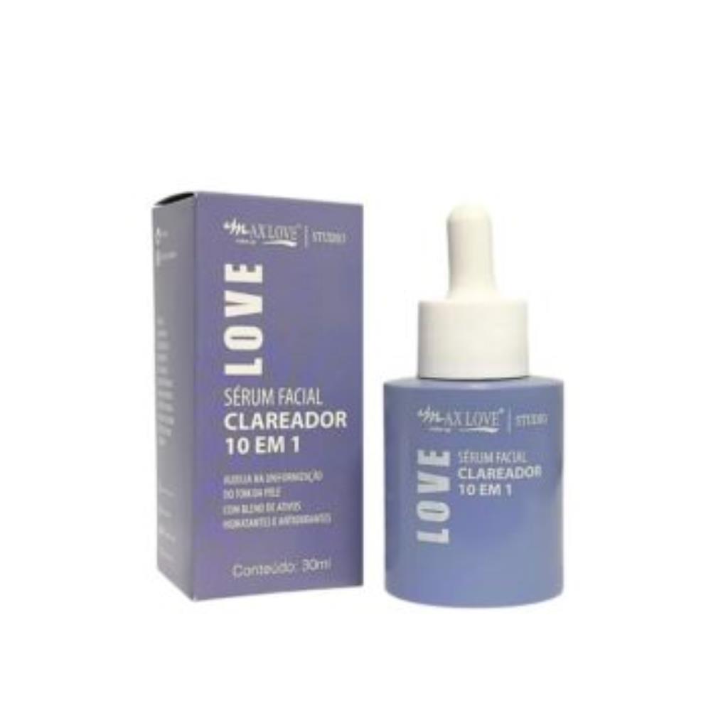 SERUM FACIAL CLAREADOR 10 EM 1 MAX LOVE 30ML