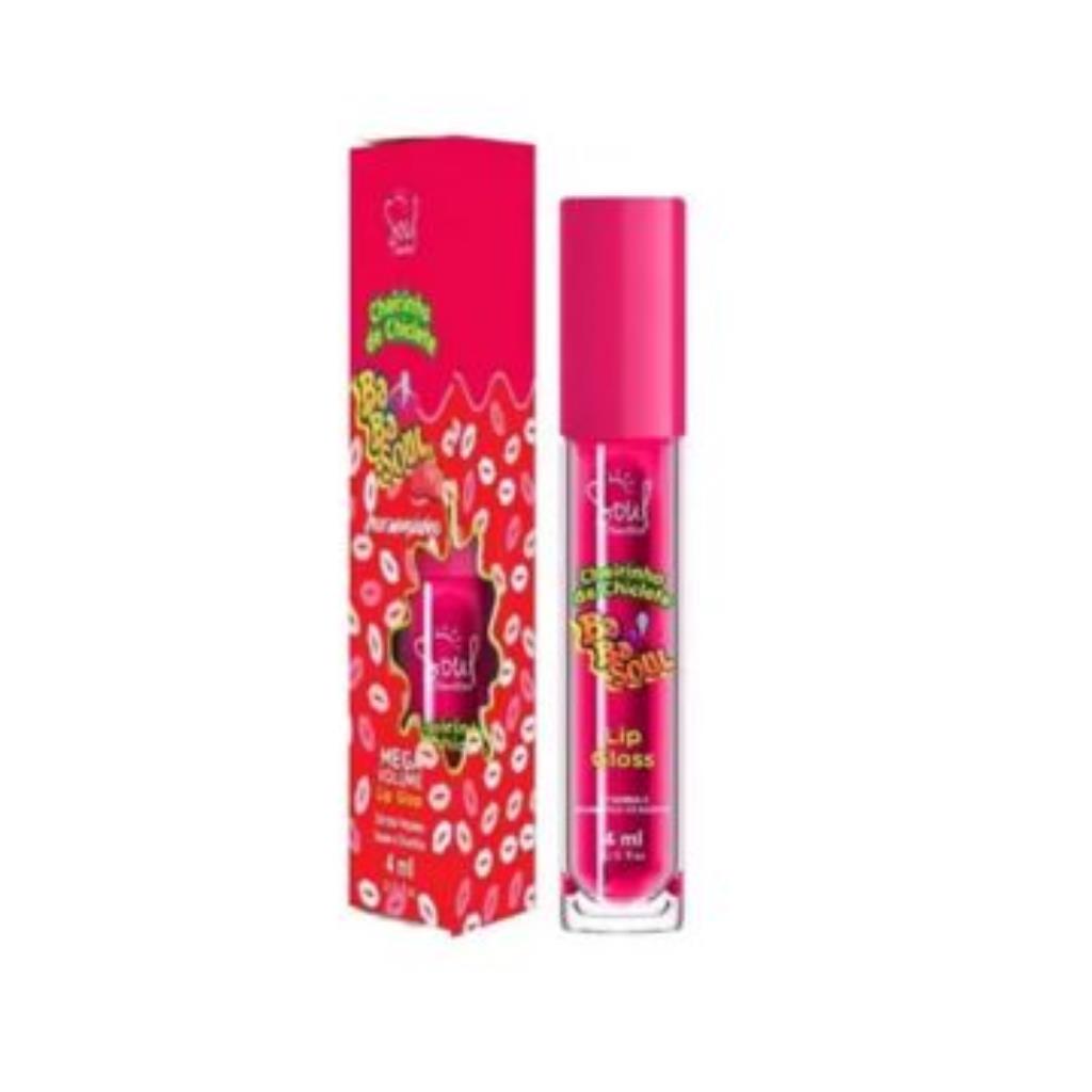 LIP GLOSS CHEIRINHO DE CHICLETE MORANGUINHO BABASOUL 4ML