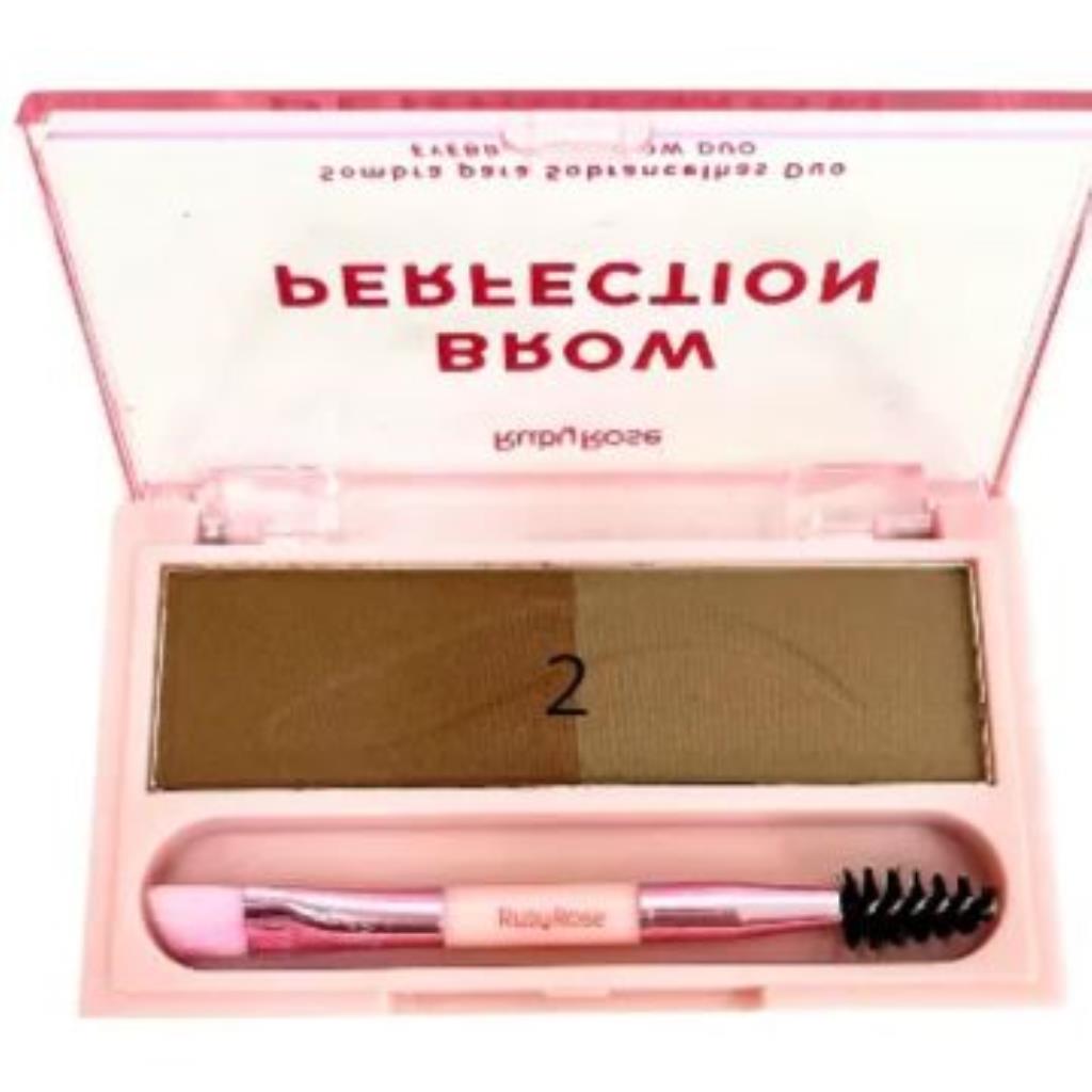 DUO DE SOMBRAS PARA SOBRANCELHAS BROW PERFECTION COR 03 E 04 RUBY ROSE 4G