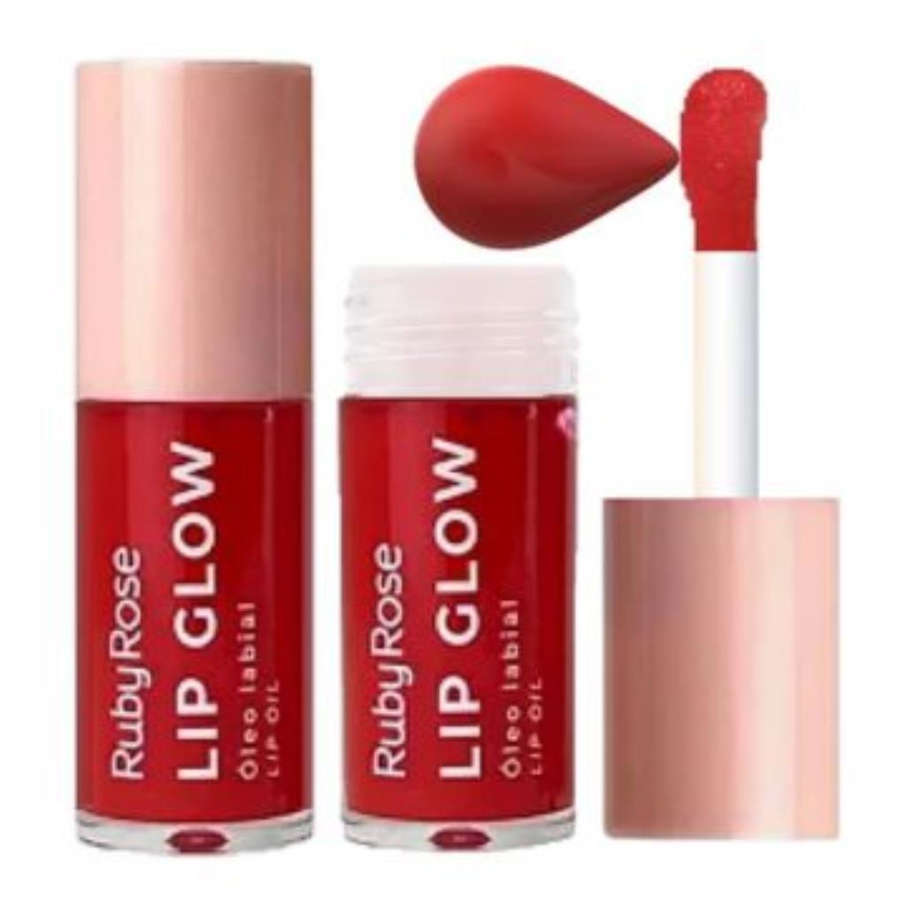 LIP GLOW OLEO LABIAL COR ELETRIC RED RUBY ROSE 5,5G