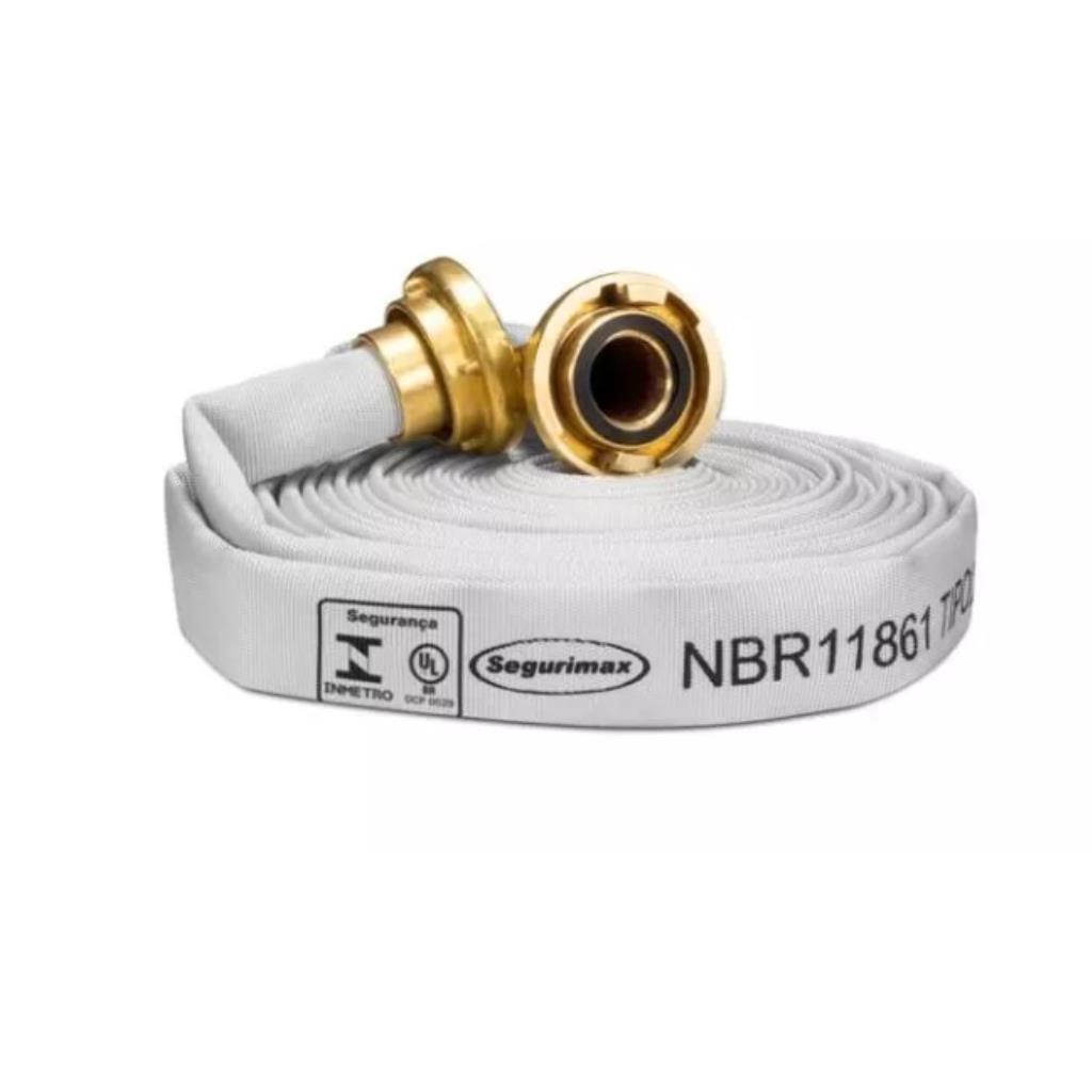 Mangueira de Incendio Industrial 2.1/2 X 20M - tipo 2 (Certificada INMETRO/UL) - Conexao em Latao 1/48P - Segurimax