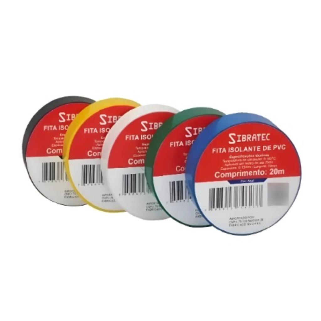 FITA ISOLANTE ANTI-CHAMA 19MM X 20M - SIBRATEC