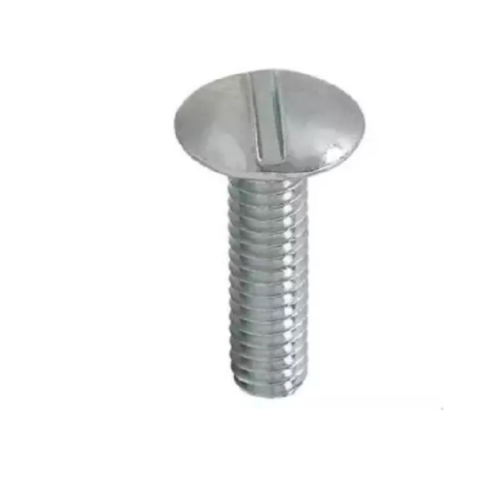 Parafuso lentilha com fenda 3/8 x 3/4 UNC zincado branco