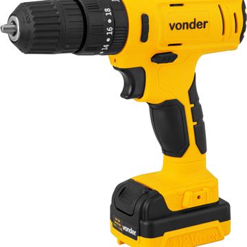 Parafusadeira/furadeira de impacto a bateria, 12 V, fonte de carregamento bivolt automática, PFV 120I VONDER