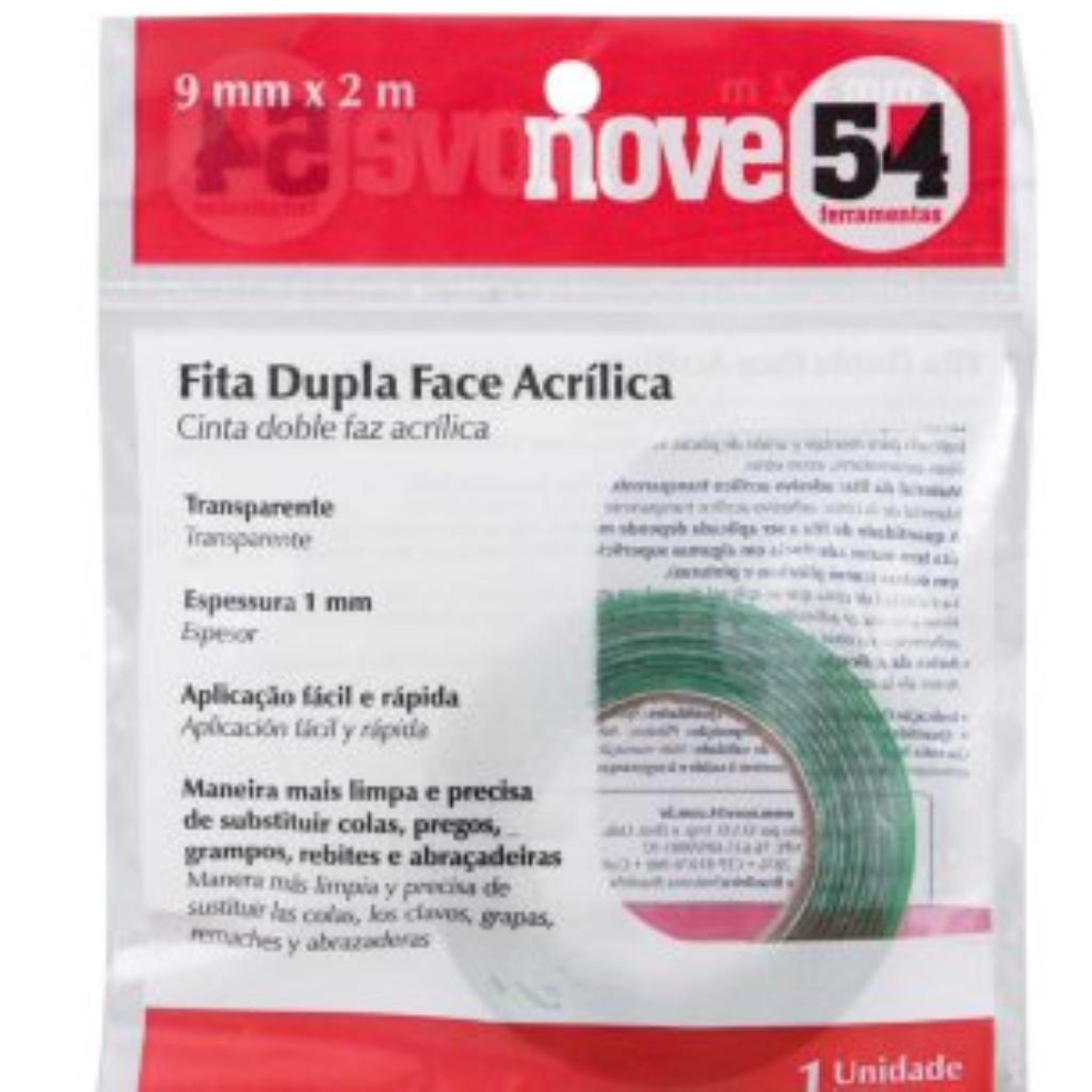 FITA DUPLA FACE ACRILICA 09MMX2M