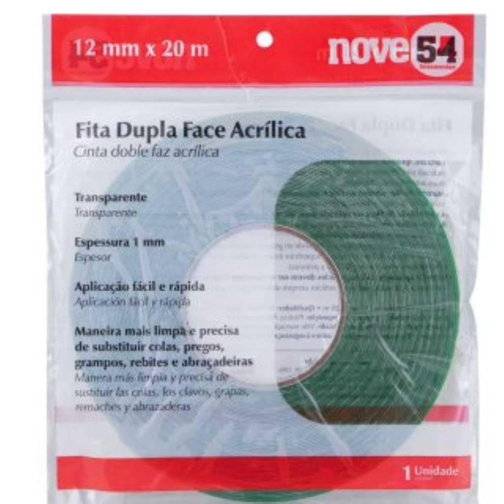 FITA DUPLA FACE ACRILICA 12MMX20M