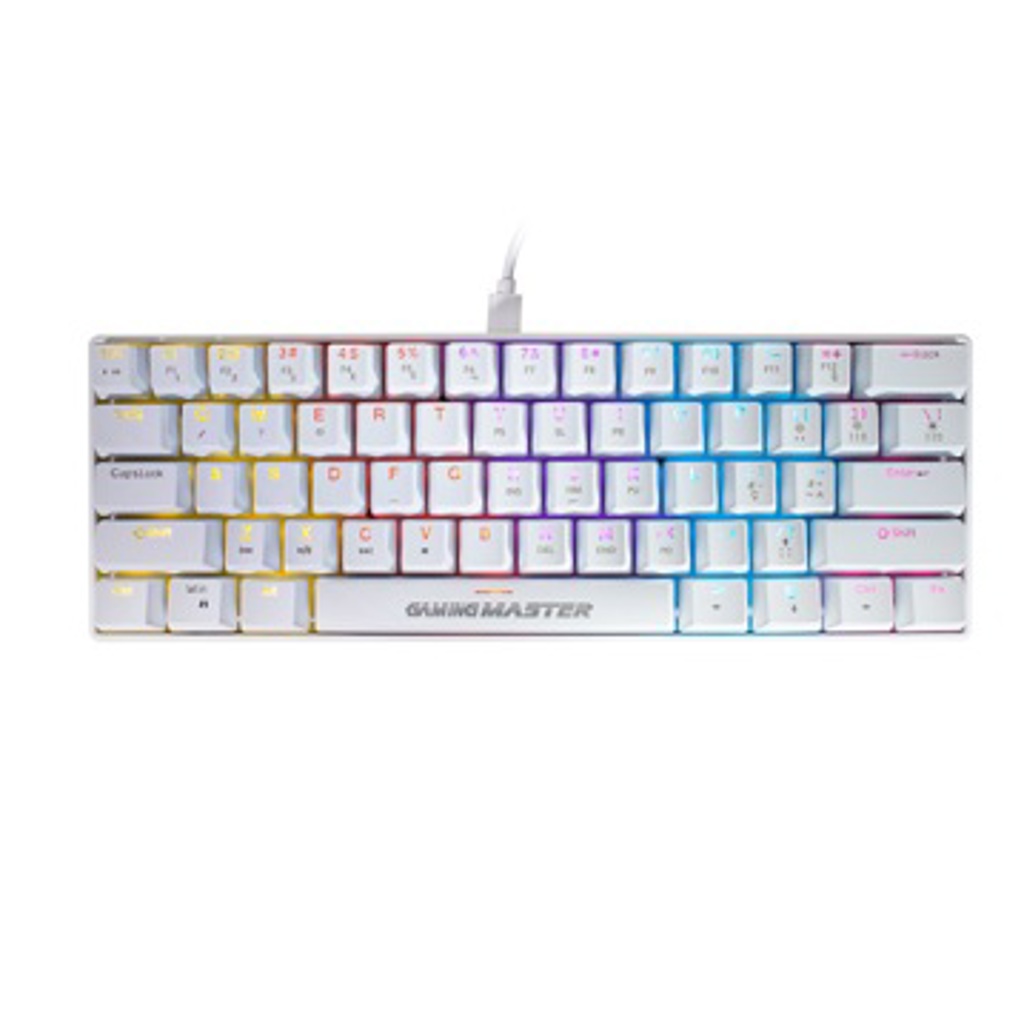 Teclado K-Mex Mecânico Gamer Spectrafury Branco KBW8 RGB