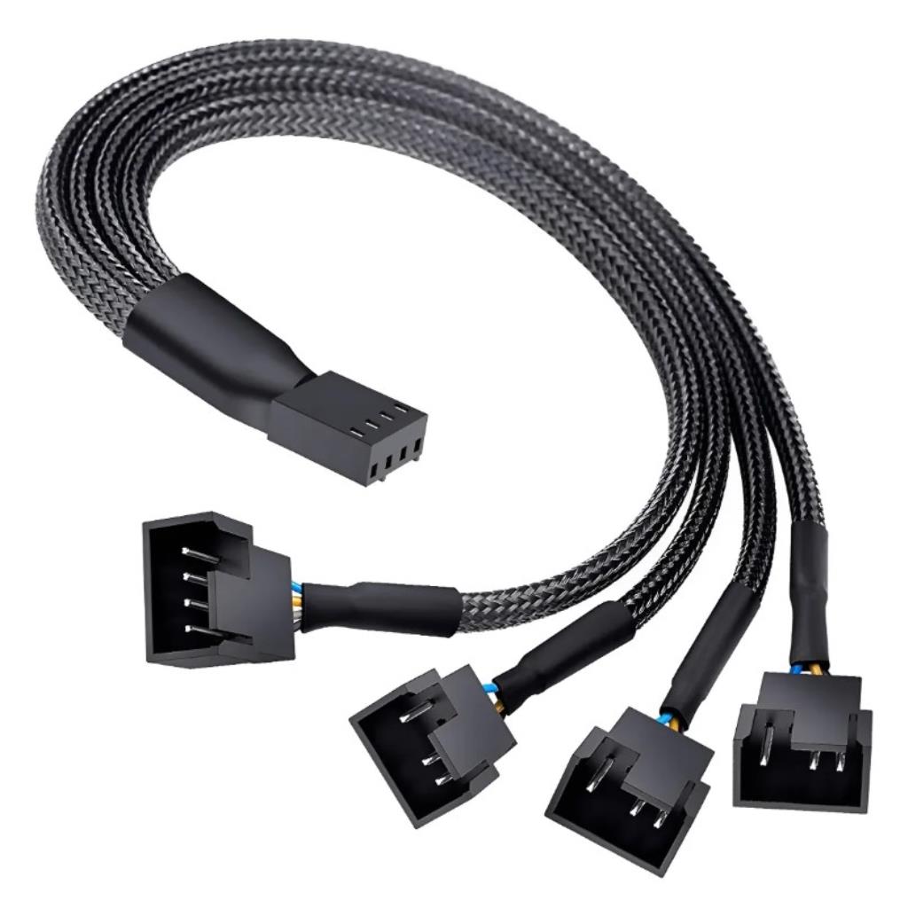 Cabo Adaptador Multi Fan PWM Para 4 Coolers de 3 e 4 Pinos