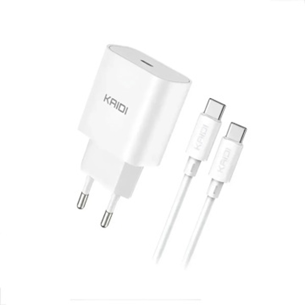Carregador Turbo Dual USB Tipo-C Kaidi 20W - KD-108C