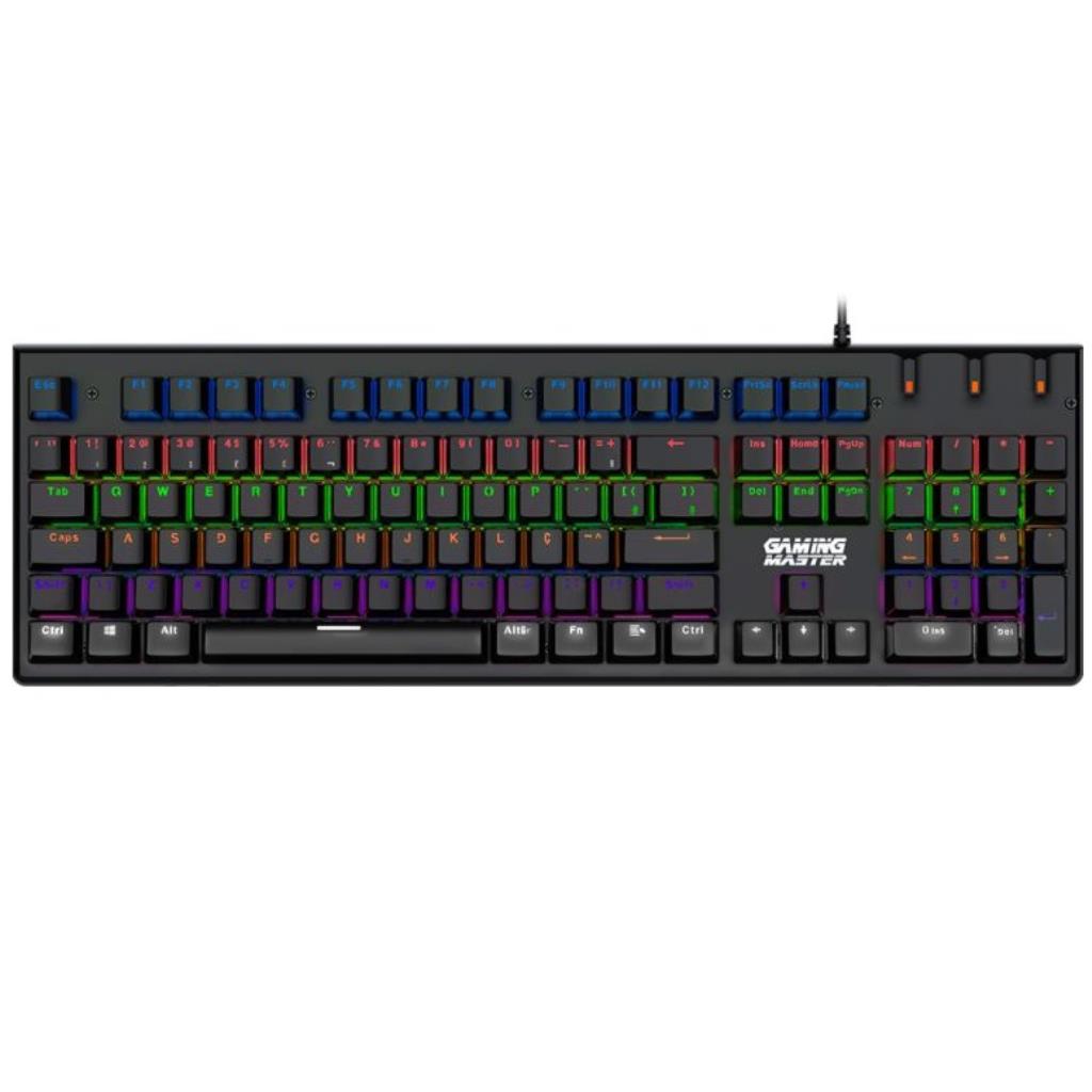 Teclado K-Mex Mecânico Gamer KG-DB28 Dracarys KGDB Switch Blue RGB