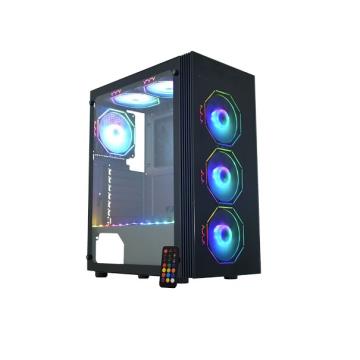 Gabinete Gamer Asgard Polygon Preto LED RGB CG-02Z5