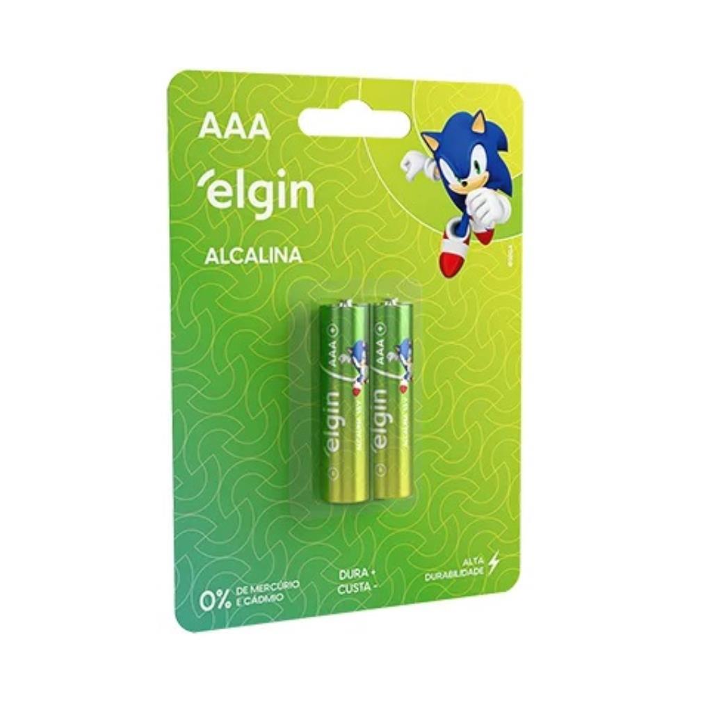 Pilha Alcalina AAA Elgin 1.5V C/ 2