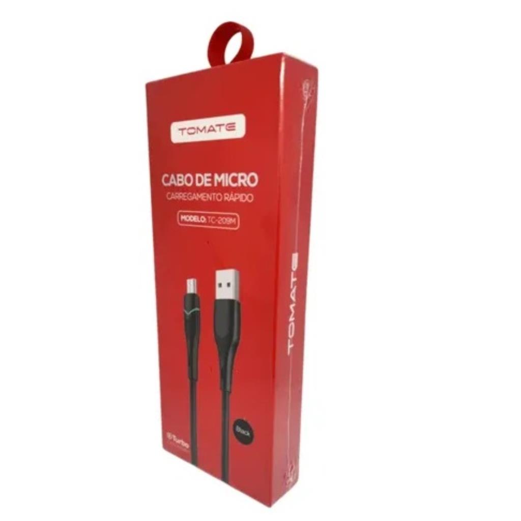 Cabo de Dados USB Tipo-C Turbo Tomate TC-209C 1.2m 5V 3A