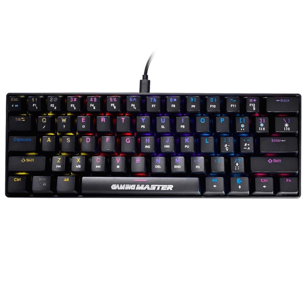 Teclado K-Mex Mecânico Gamer Spectra Fury Preto KBL88 RGB