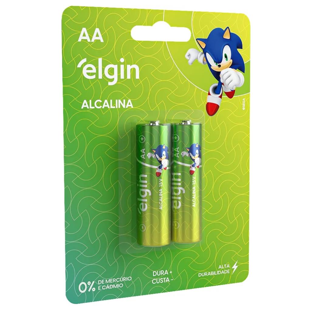 Pilha Alcalina AA Elgin 1.5V C/ 2