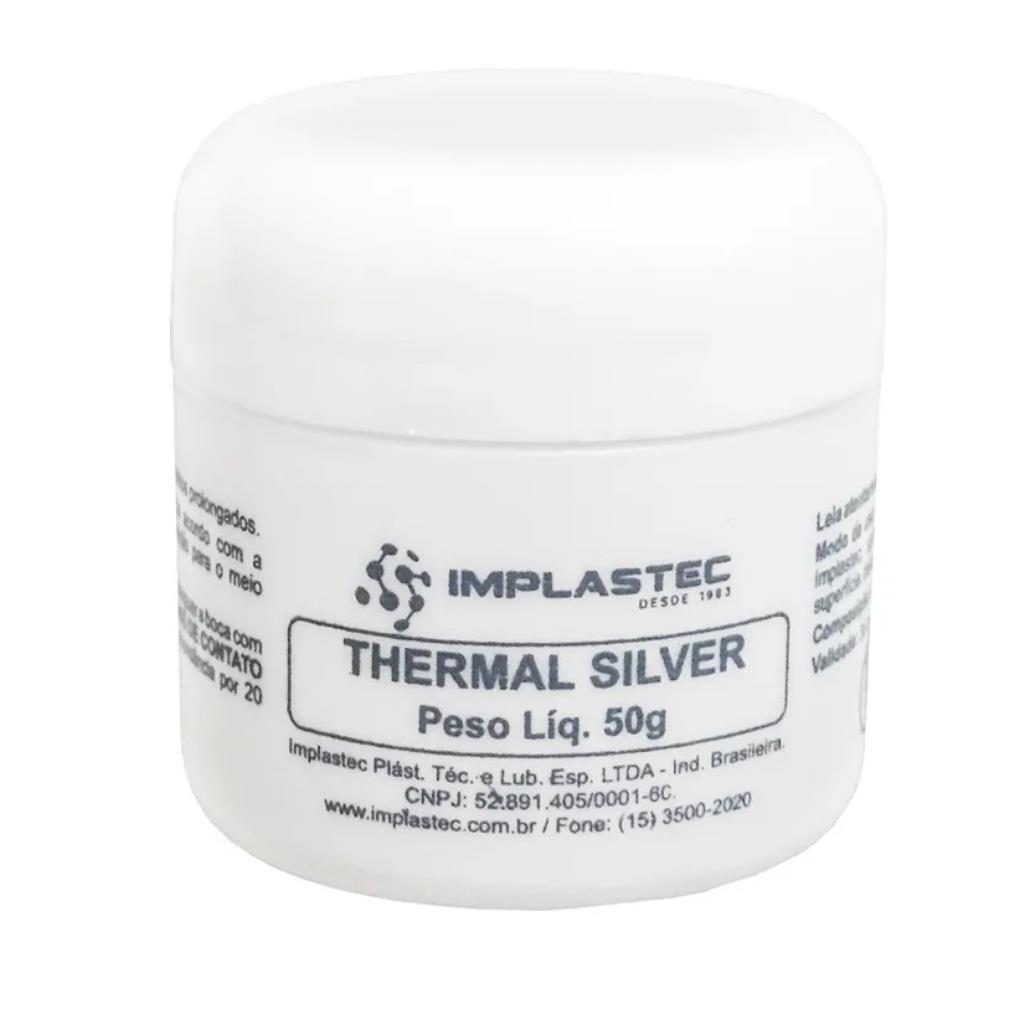 Pasta Térmica 50g Thermal Silver Prata Implastec