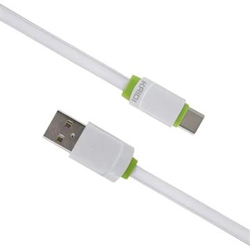 Cabo de Dados e Carregamento Turbo 1 metro USB para Tipo-C KAIDI KD-TC30