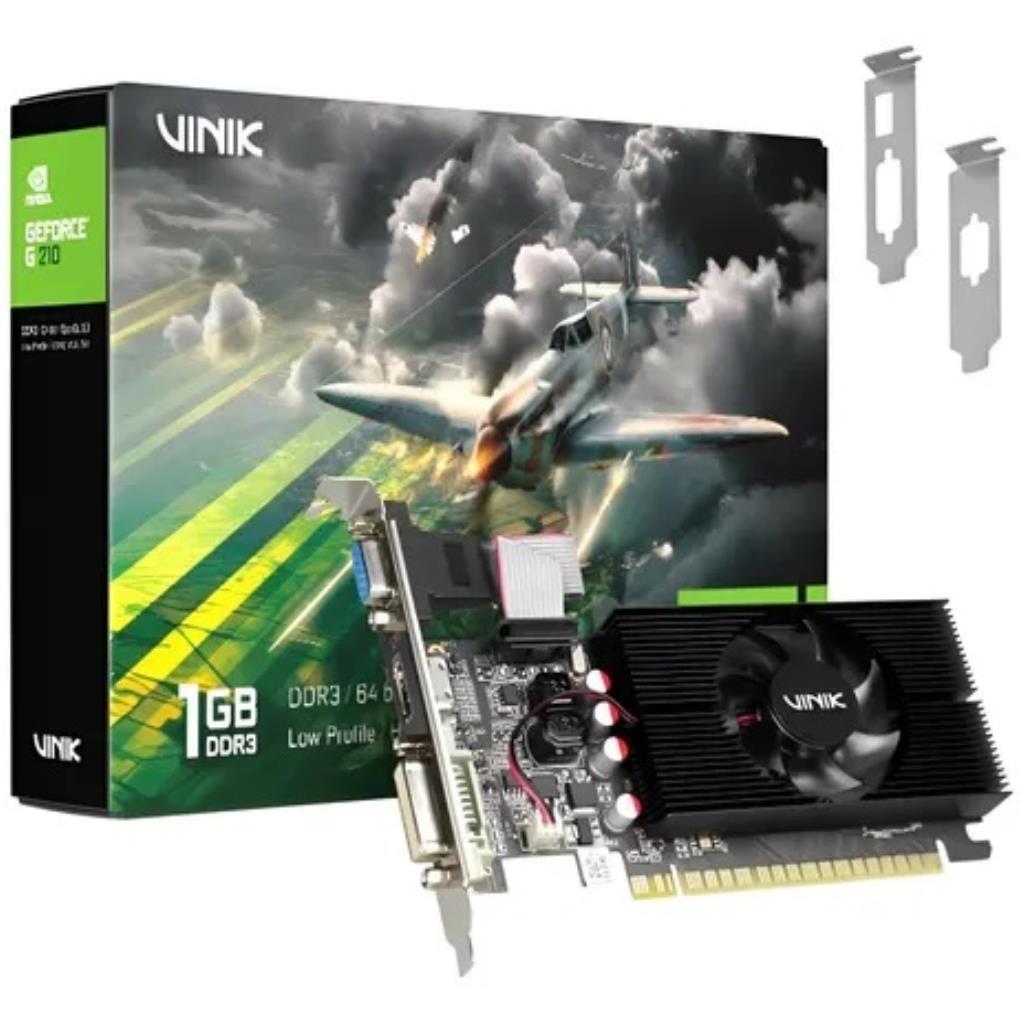 Placa de Video PCI-E Nvidia G210 1Gb DDR3 64b LP GPUVK2101GBLP0H2 Vinik