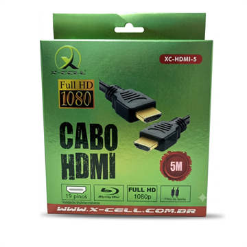 Cabo HDMI 5m X-Cell Preto XC-HDMI-5
