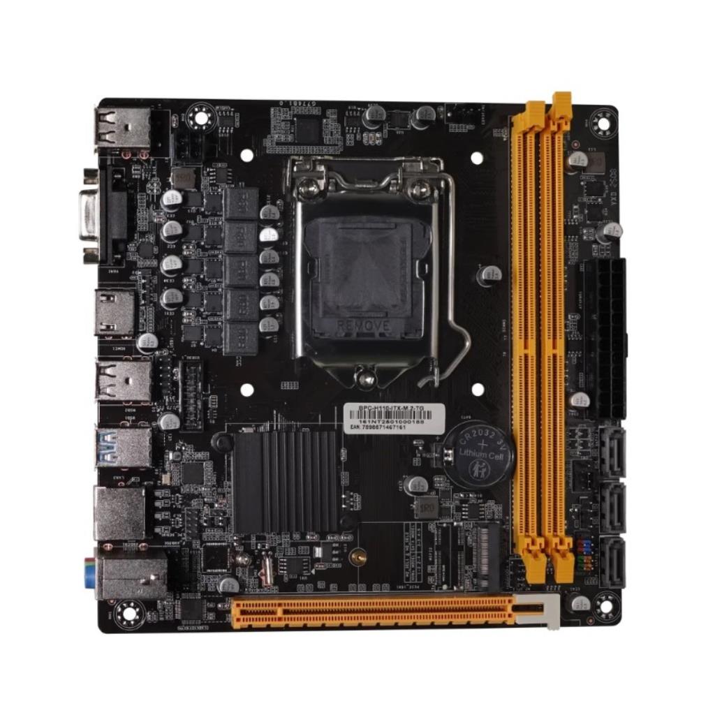 Placa Mãe (Intel) Desktop BrazilPC 1151 DDR4 BPC-H110-ITX-M.2-TG 6ª, 7ª e 8ª Geração