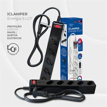 Filtro de Linha DPS iCLAMPER Energia 5 5T 2P+T 10A LCF Bivolt Preto Campler