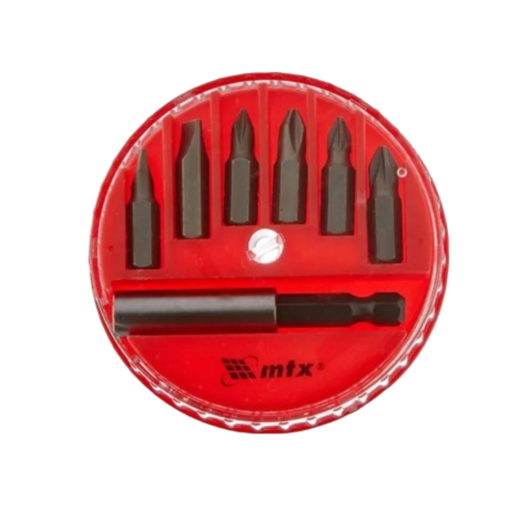 JOGO DE BITS E ADAPTADOR MAGNETICO ACO 45X 7 PCS MTX