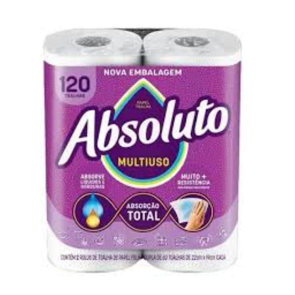 PAPEL TOALHA ABSOLUTO MULTI C120FLS