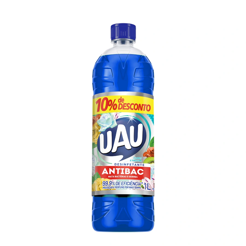 DESINFETANTE UAU ANTIBAC. 1LTS FLORES/FRESC.