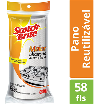 PANO ROLO REUT 3M BRITE OLEO/AGUA C58UN