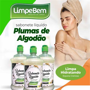 SABONETE LIQ LIMPEBEM 1LTS PUMP PLUMAS
