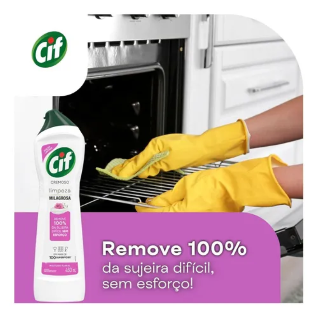 LIMPADOR CREMOSO CIF 450ML FLORAL