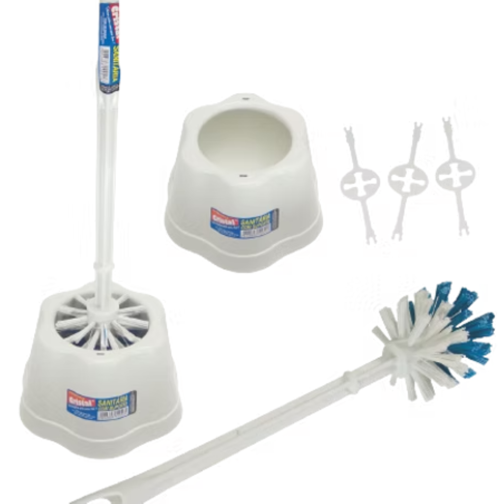 ESCOVA SANIT CRISTAL C/ SUPORTE