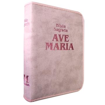 BÍBLIA ZÍPER STRIKE - MÉDIA - ROSA