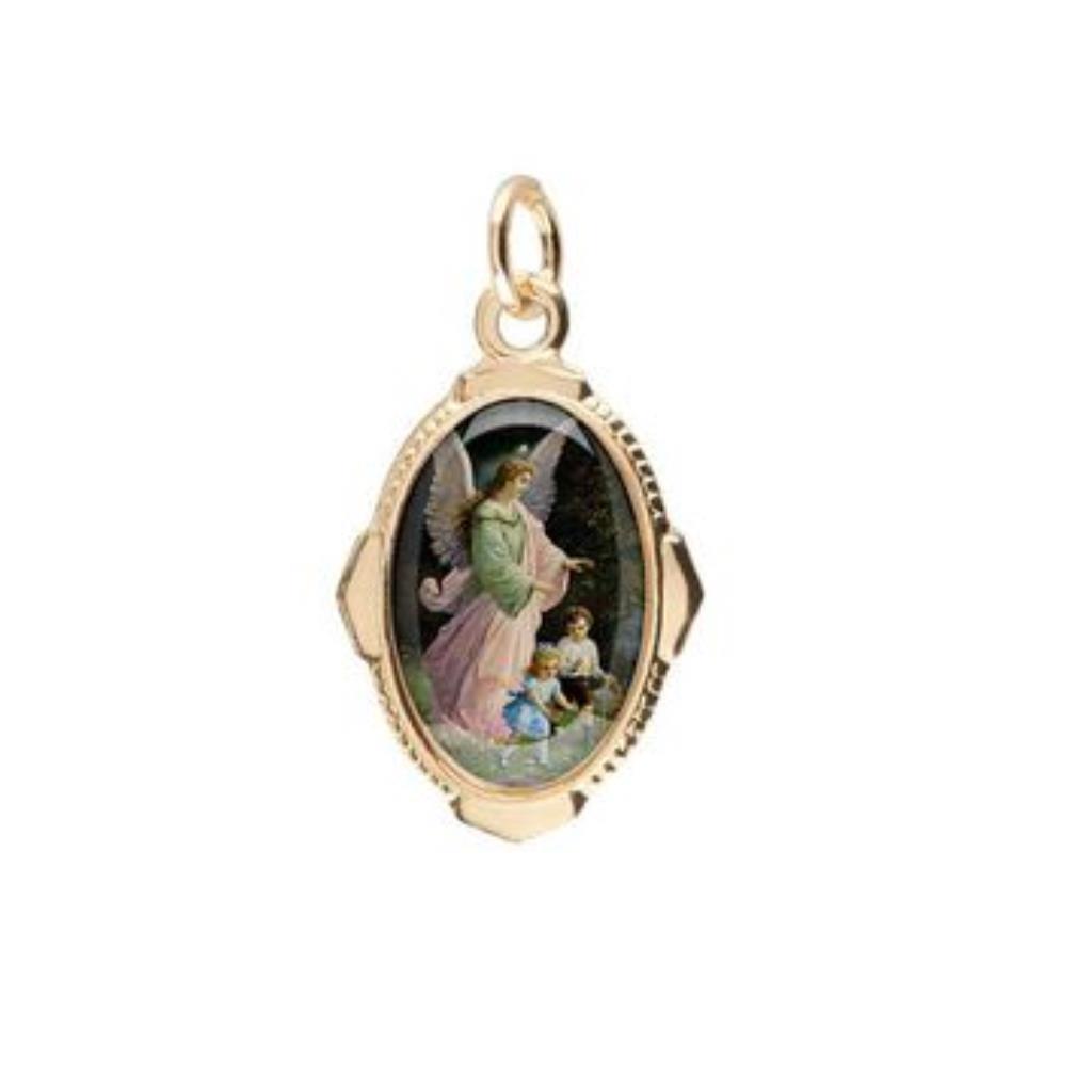 MEDALHA DOURADA ANJO DA GUARDA
