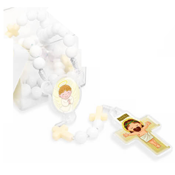 TERÇO INFANTIL ANJO - BRANCO
