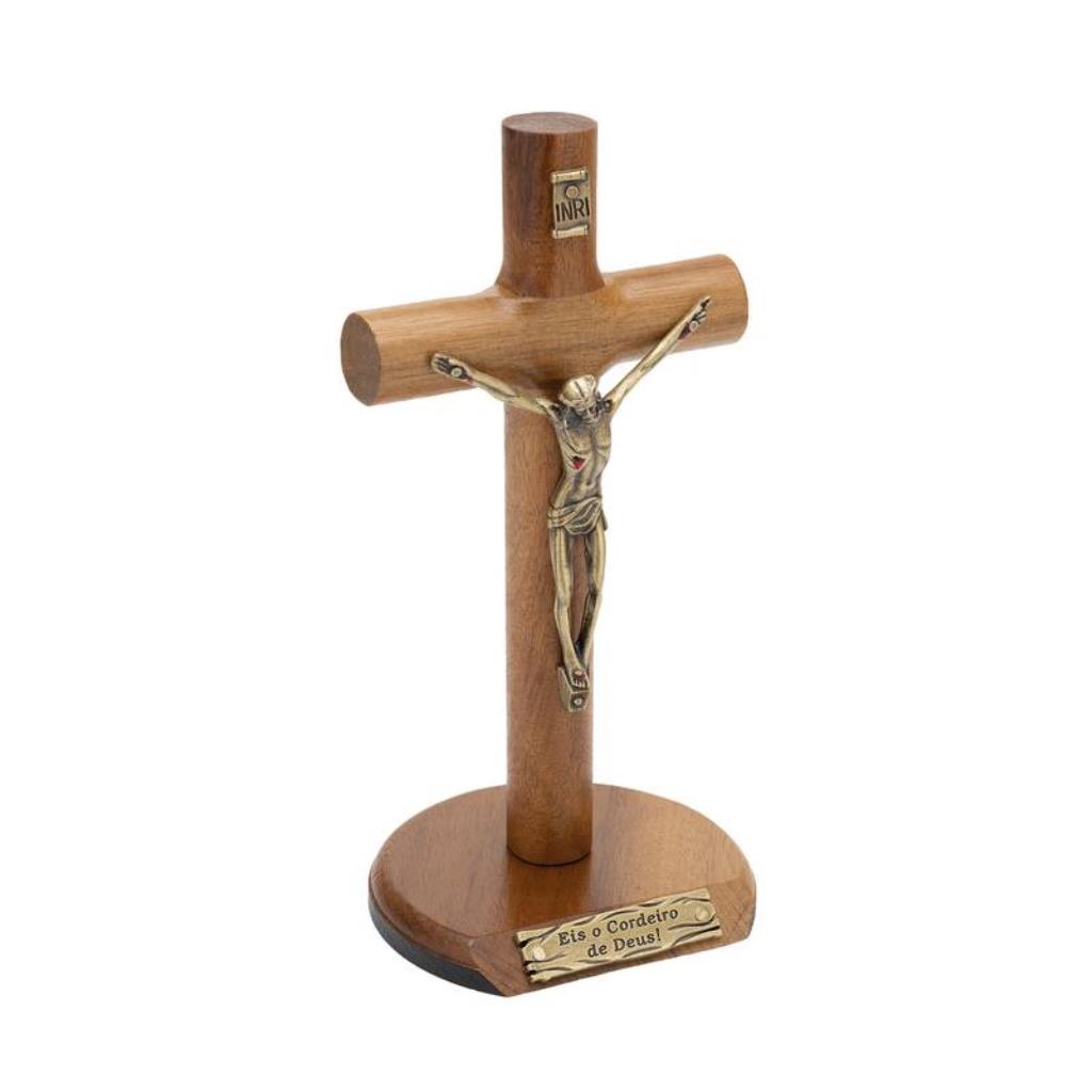 CRUCIFIXO CILÍNDRICO 17CM (EIS O CORDEIRO DE DEUS)