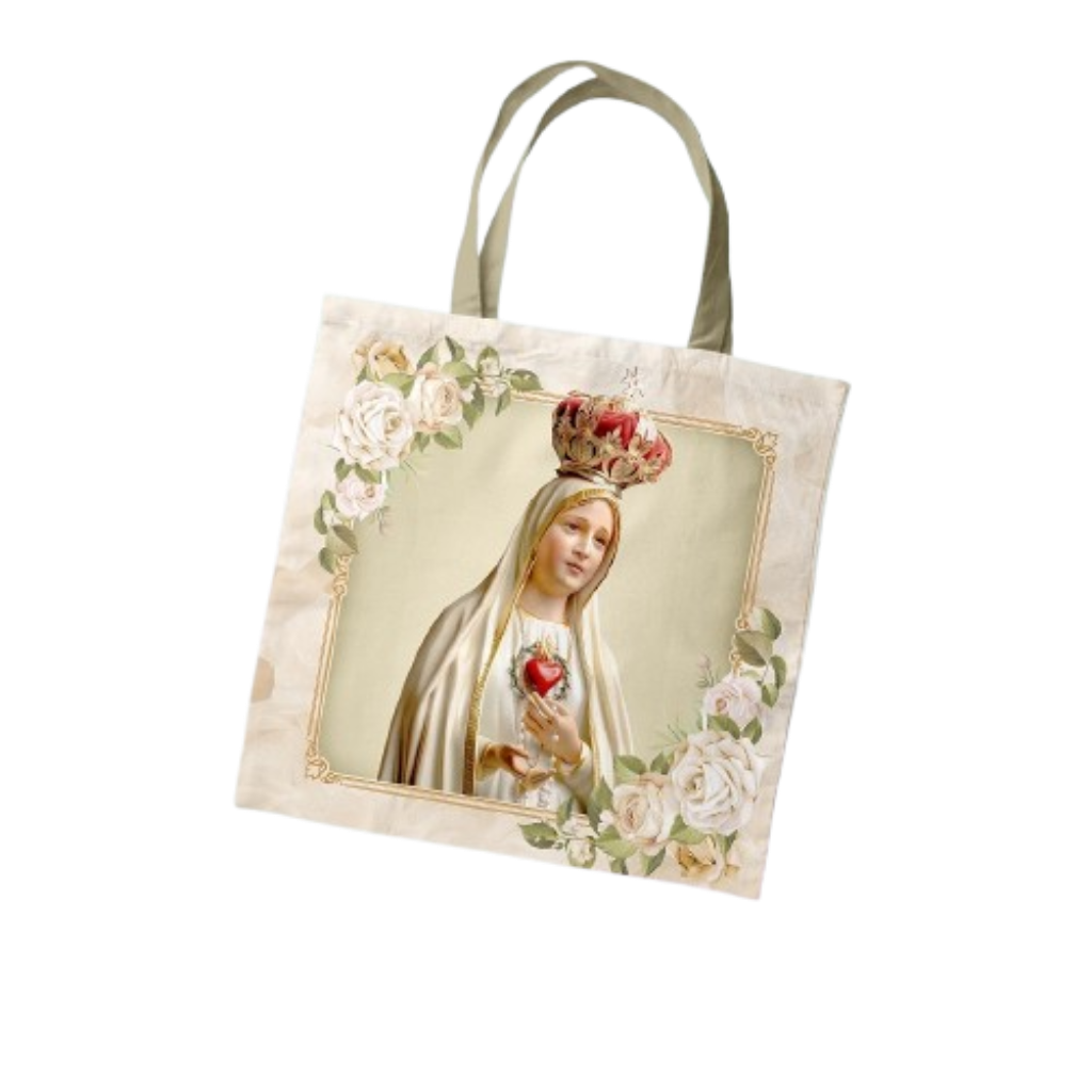 ECOBAG NOSSA SENHORA DE FÁTIMA FLORAL