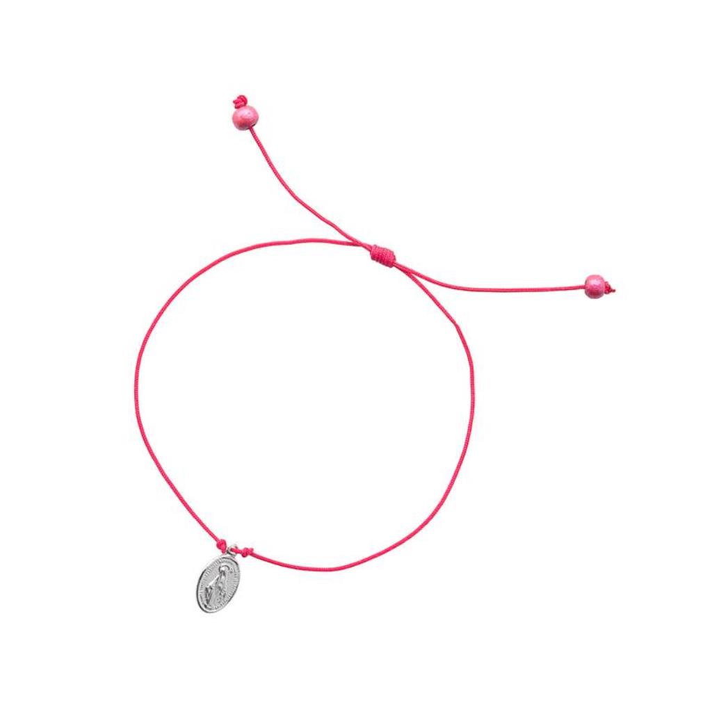 PULSEIRA FIO FINO NOSSA SENHORA DAS GRAÇAS ROSA