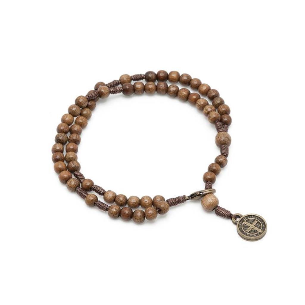 PULSEIRA TERÇO COM MEDALHA SÃO BENTO