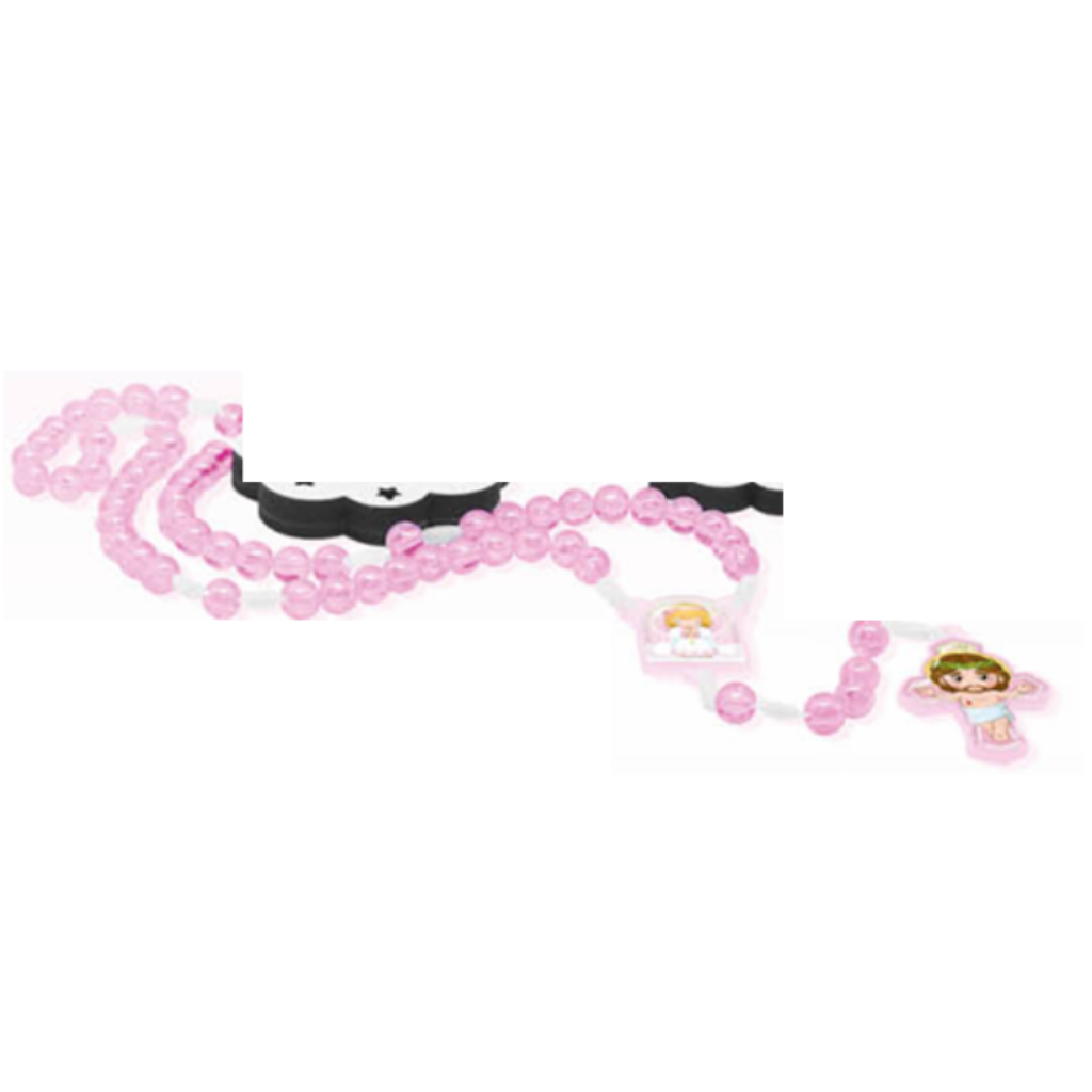 TERÇO INFANTIL ANJO DA GUARDA - ROSA