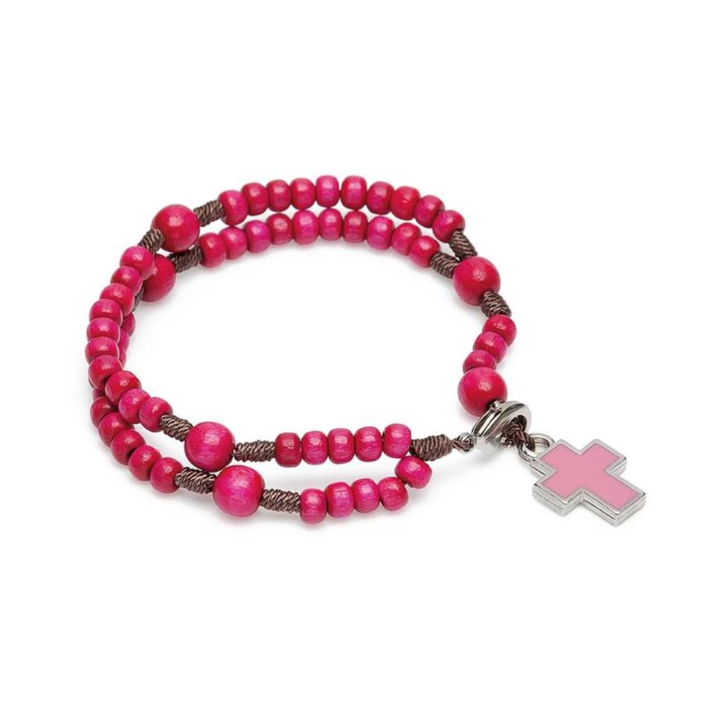 PULSEIRA TERÇO INFANTIL ROSA
