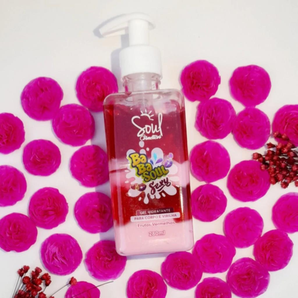 GEL HIDRATANTE CORPO E VIRILHA IOGURTE DE MORANGO - SOUL