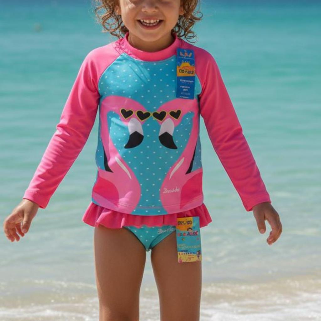 CONJUNTO INFANTIL PISCINA PROTEÇÃO SOLAR TAM 02