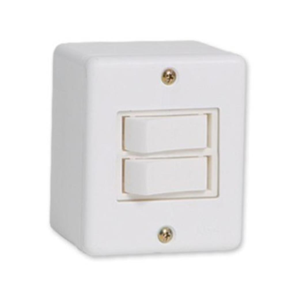 INTERRUPTOR 2 SEÇÕES SISTEMA X - BRANCO 6318 - ILUMI