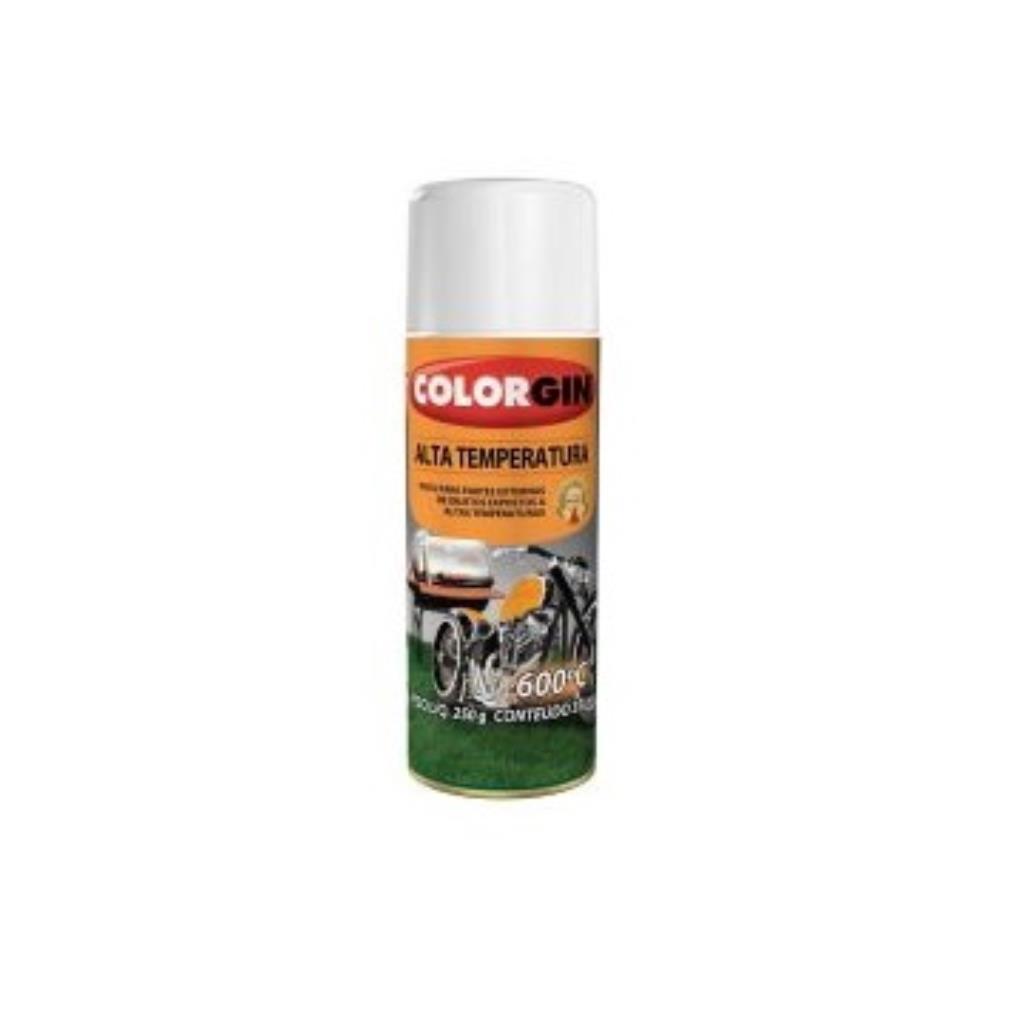 TINTA SPRAY ALTA TEMPERATURA 350ML - BRANCO - COLORGIN